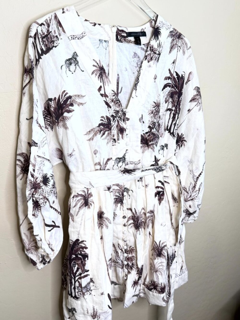 Banana Republic Lightweight Linen Mini Flowy Dress Large - Picture 5 of 11